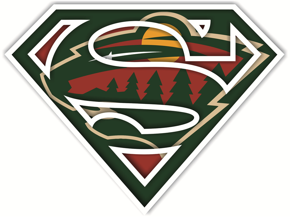Minnesota Wild superman logos fabric transfer